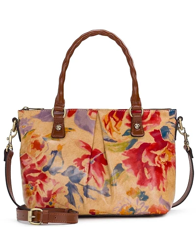 Patricia Nash Zora Aegean Blooms Top Handle Crossbody Bag