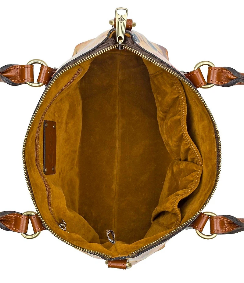 Patricia Nash Zora Aegean Blooms Top Handle Crossbody Bag