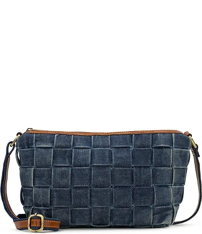 Patricia Nash Andali Denim Woven Crossbody Bag
