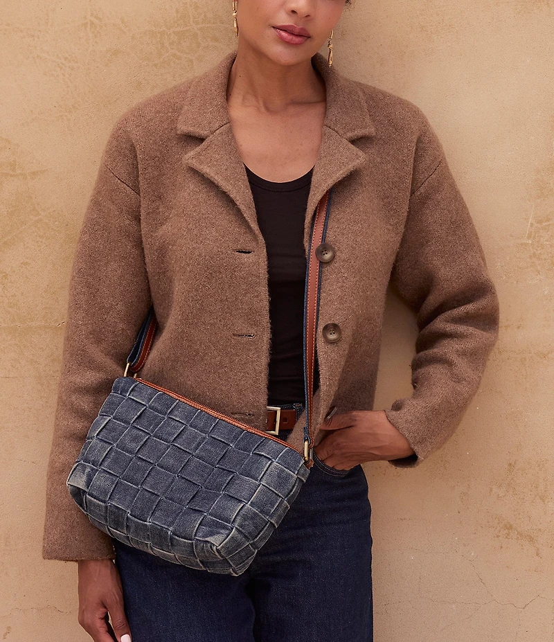 Patricia Nash Andali Denim Woven Crossbody Bag