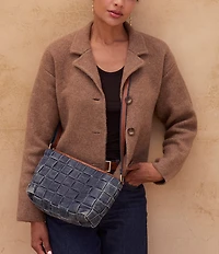 Patricia Nash Andali Denim Woven Crossbody Bag