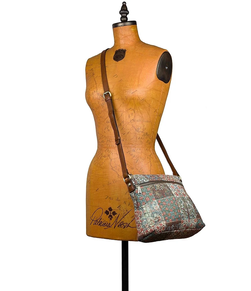 Patricia Nash Anders Nordic Floral Patchwork Crossbody Bag