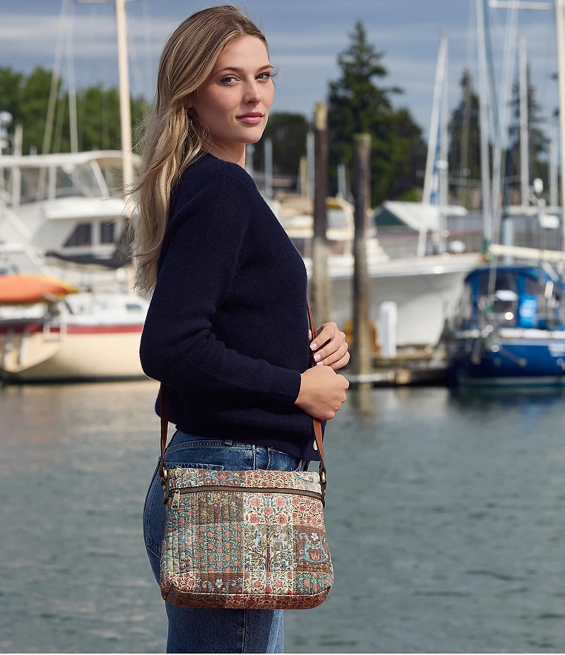 Patricia Nash Anders Nordic Floral Patchwork Crossbody Bag