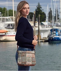 Patricia Nash Anders Nordic Floral Patchwork Crossbody Bag
