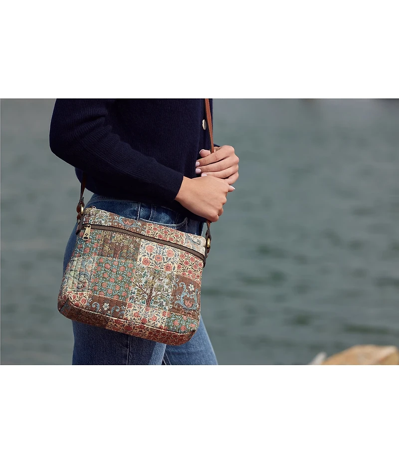Patricia Nash Anders Nordic Floral Patchwork Crossbody Bag