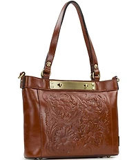 Patricia Nash Arden Floral Embossed Leather Satchel Bag
