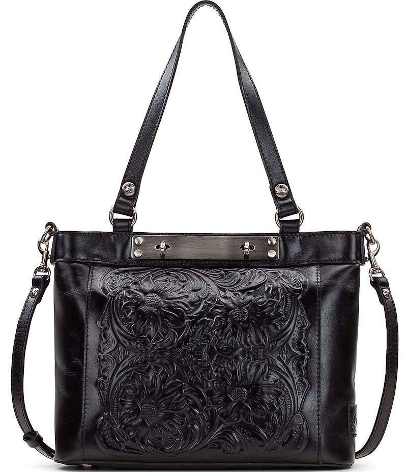 Patricia Nash Arden Floral Embossed Leather Satchel Bag