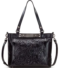 Patricia Nash Arden Floral Embossed Leather Satchel Bag