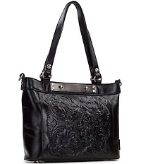 Patricia Nash Arden Floral Embossed Leather Satchel Bag