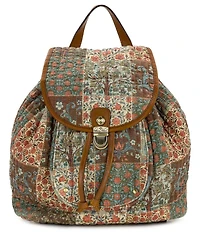 Patricia Nash Arezzo Floral Patchwork Backpack