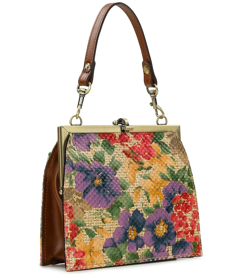 Patricia Nash Aurelie Raffia Floral Frame Convertible Clutch