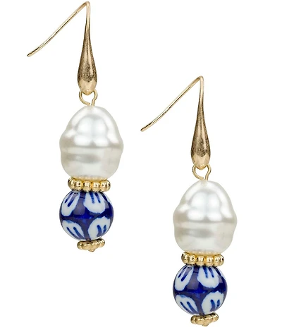 Patricia Nash Baroque Pearl Drop Earrings