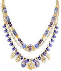 Patricia Nash Bead Charm Shorty Multi Strand Necklace
