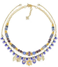 Patricia Nash Bead Charm Shorty Multi Strand Necklace