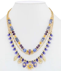 Patricia Nash Bead Charm Shorty Multi Strand Necklace