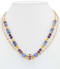 Patricia Nash Bead Charm Shorty Multi Strand Necklace