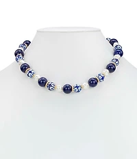 Patricia Nash Beaded Baroque Pearl Collar Necklace