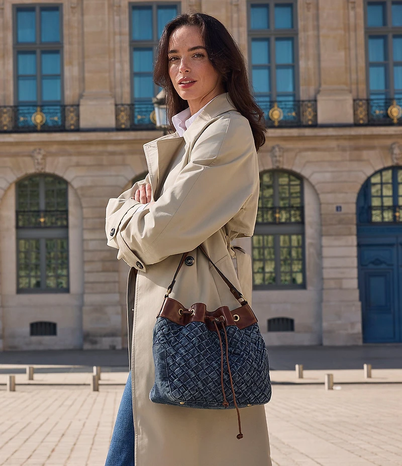 Patricia Nash Belamy Denim Drawstring Bag