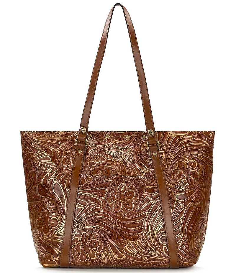 Patricia Nash Benevuto Floral Embossed Leather Tote Bag