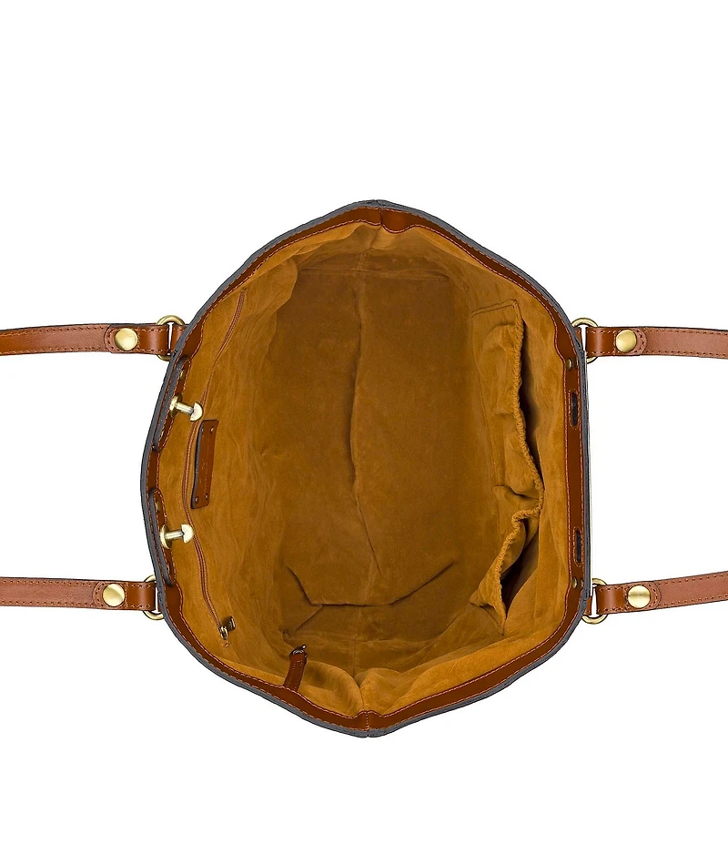 Patricia Nash Benevuto Floral Embossed Leather Tote Bag