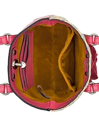 Patricia Nash Mini Benvenuto 3D Rose Woven Crossbody Bag