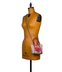 Patricia Nash Mini Benvenuto 3D Rose Woven Crossbody Bag