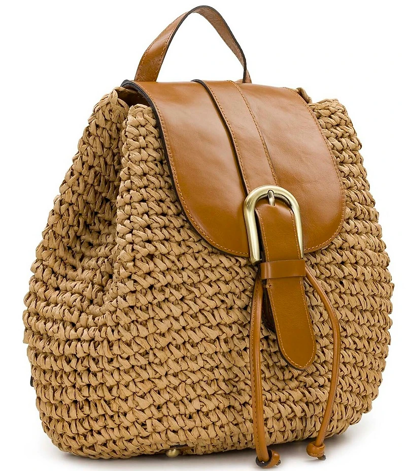 Patricia Nash Berenice Straw Backpack