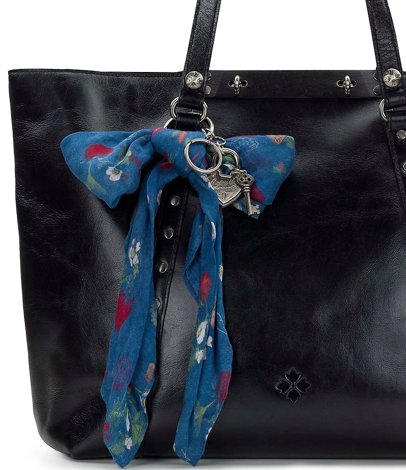 Patricia Nash Bow With Heart Lock Key Ring