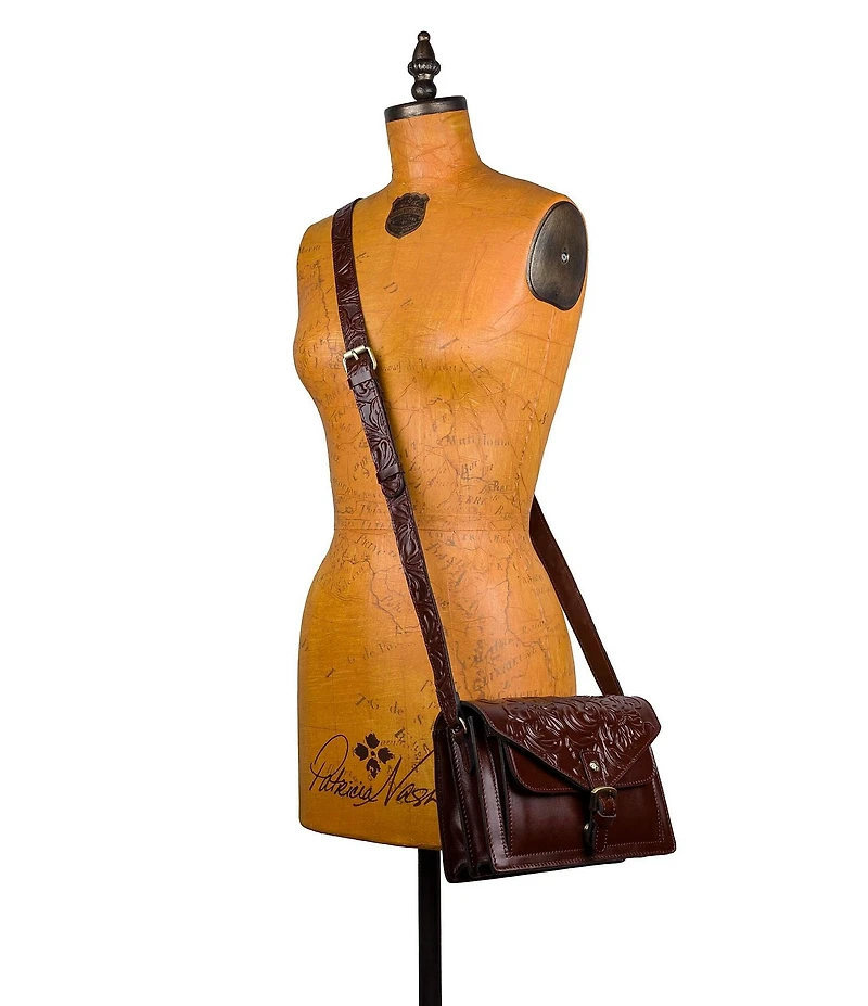 Patricia Nash Cassano Embossed Leather Crossbody Bag