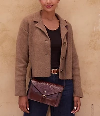 Patricia Nash Cassano Embossed Leather Crossbody Bag