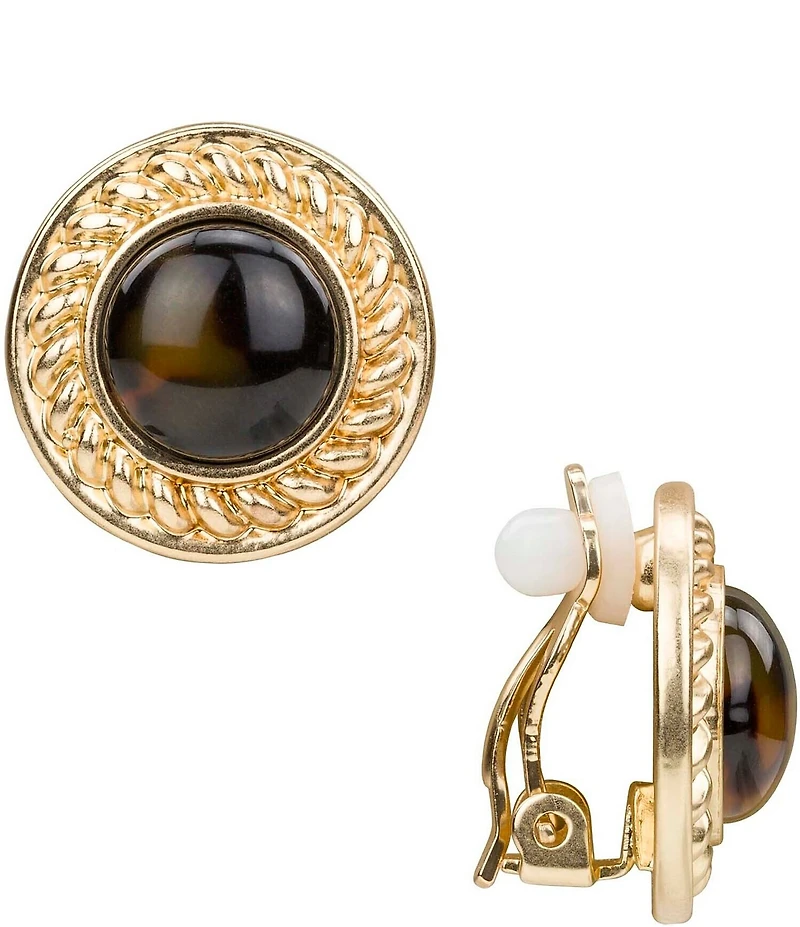 Patricia Nash Button Clip Earrings