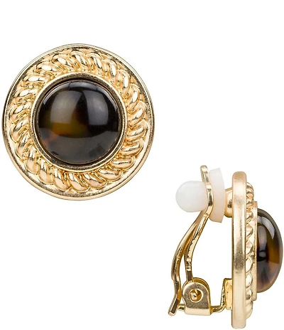 Patricia Nash Button Clip Earrings
