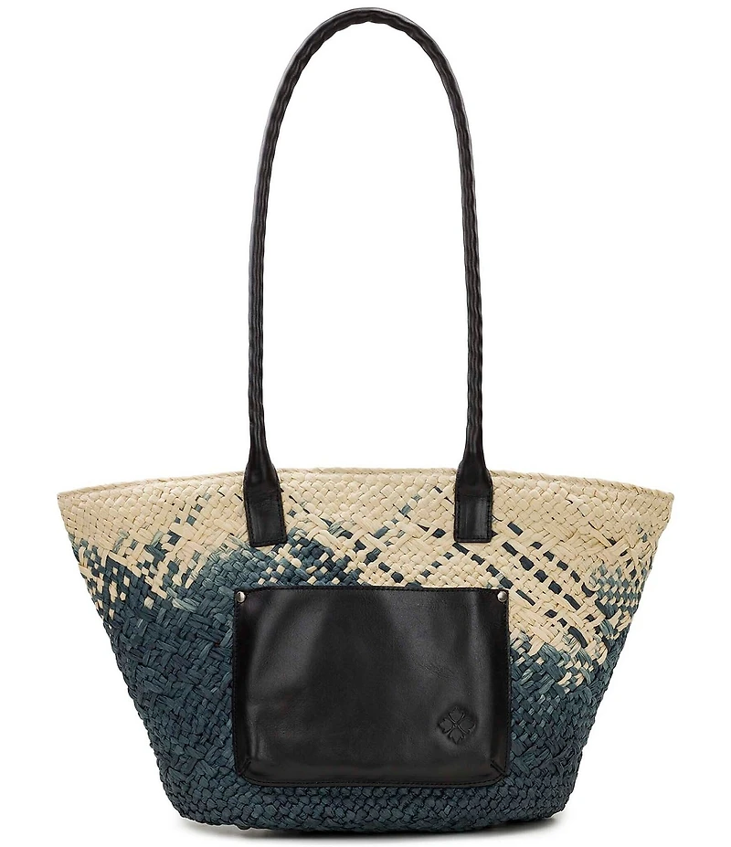 Patricia Nash Calypso Straw Tote Bag with Scarf