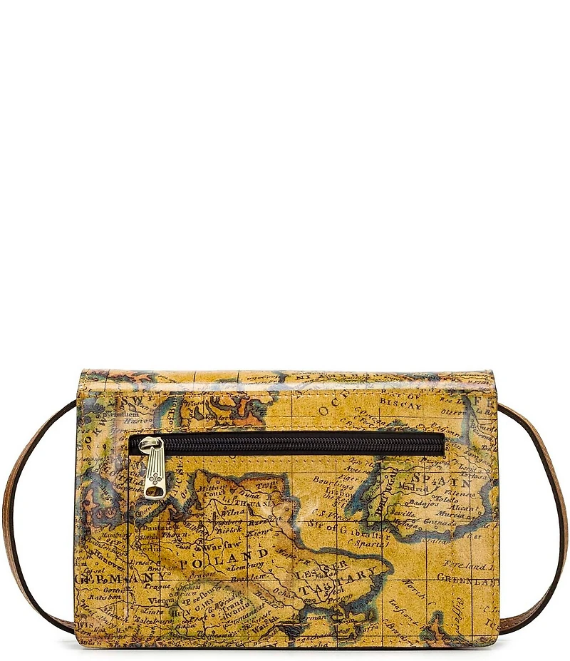 Patricia Nash Cassano European Map Buckled Crossbody Bag