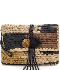 Patricia Nash Charlotte Crochet Pom Pom Wristlet Clutch