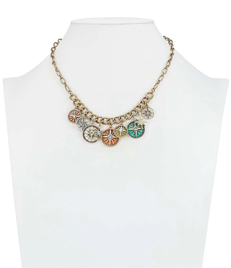 Patricia Nash Compass Charm Statement Necklace