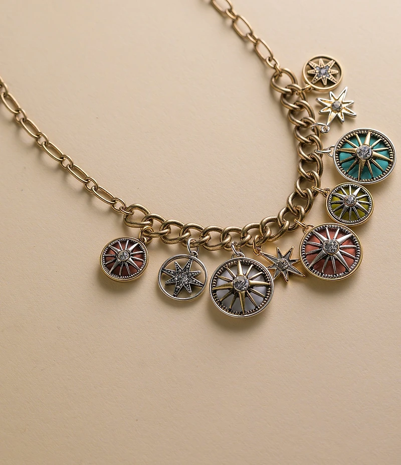 Patricia Nash Compass Charm Statement Necklace