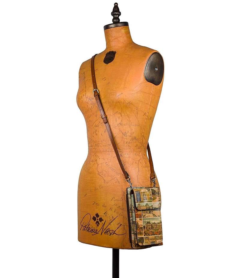 Patricia Nash Chiavella Postcards From Paris Phone Crossbody Bag