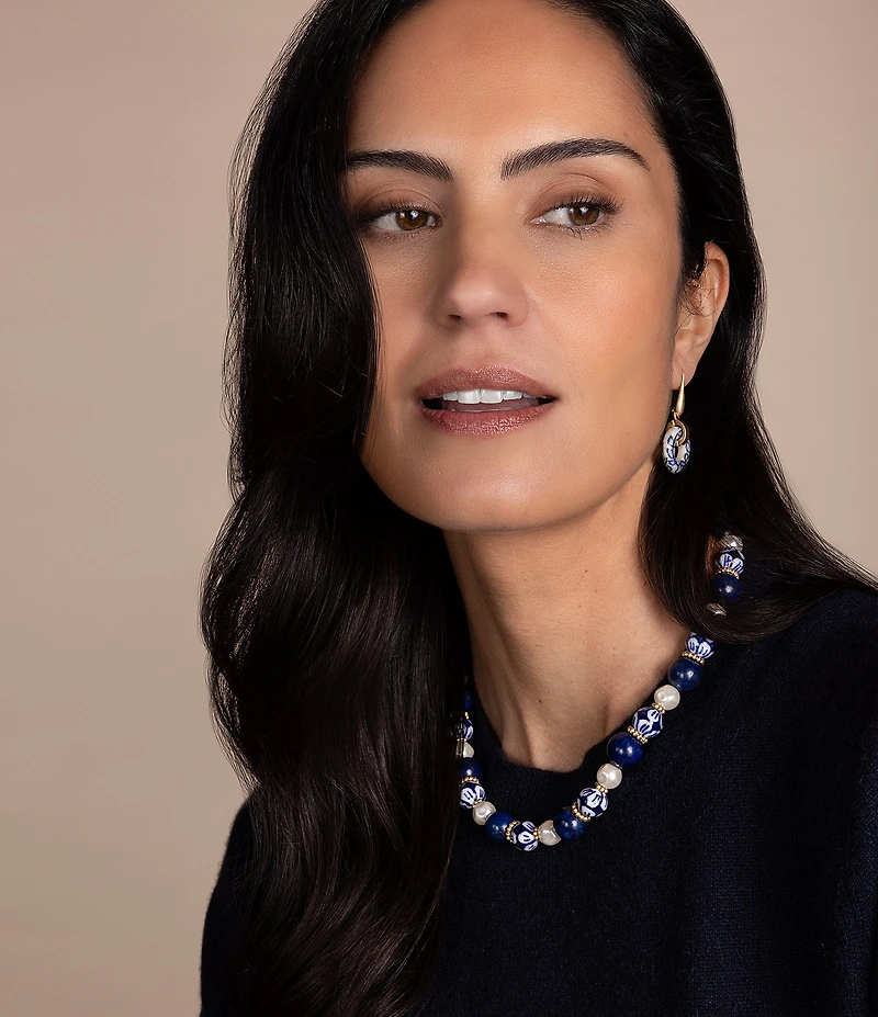 Patricia Nash Circle Bead Drop Earrings