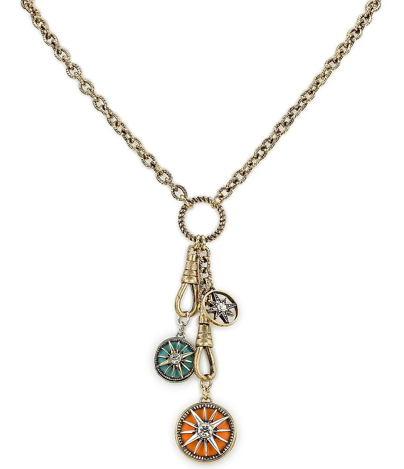Patricia Nash Compass Charm Dangle Y-Necklace