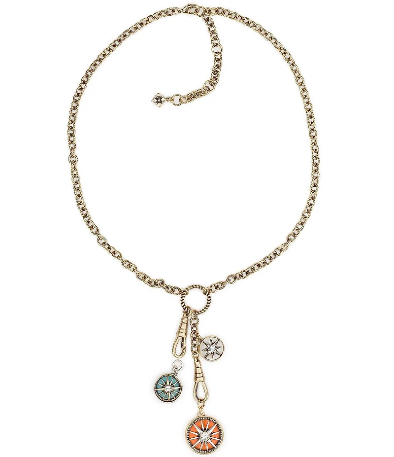 Patricia Nash Compass Charm Dangle Y-Necklace