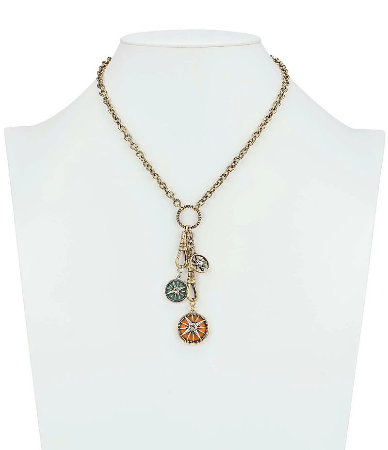 Patricia Nash Compass Charm Dangle Y-Necklace