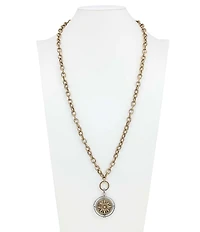Patricia Nash Compass Convertible Short Pendant Necklace