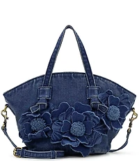 Patricia Nash Corallina DenimFloral Satchel Bag