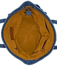 Patricia Nash Corallina DenimFloral Satchel Bag