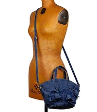 Patricia Nash Corallina DenimFloral Satchel Bag