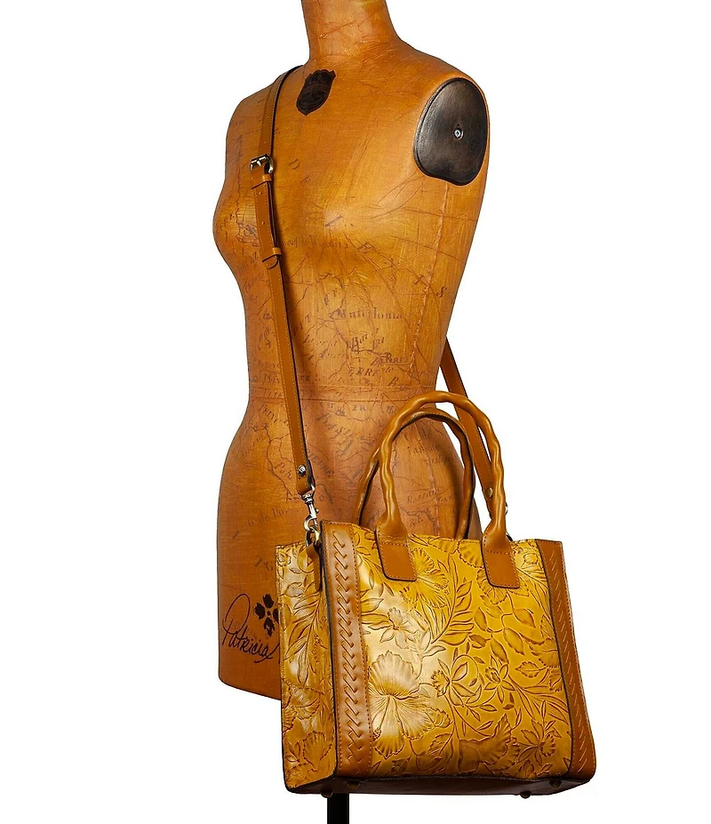 Patricia Nash Curry Floral Embossed Tote Bag