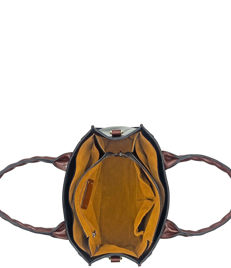 Patricia Nash Curry Contrast Trim Tote Bag