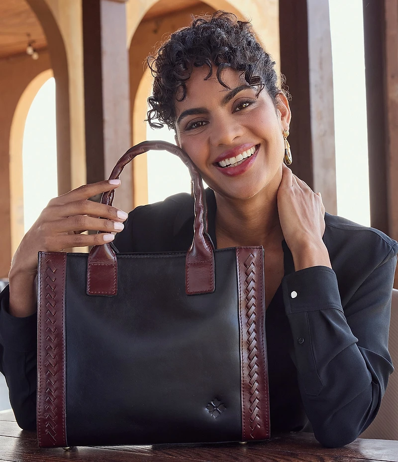 Patricia Nash Curry Contrast Trim Tote Bag