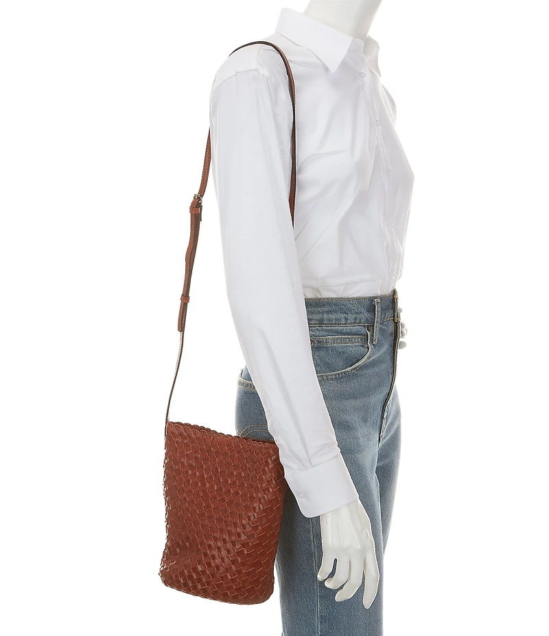 Patricia Nash Darcy Woven Crossbody Bucket Bag